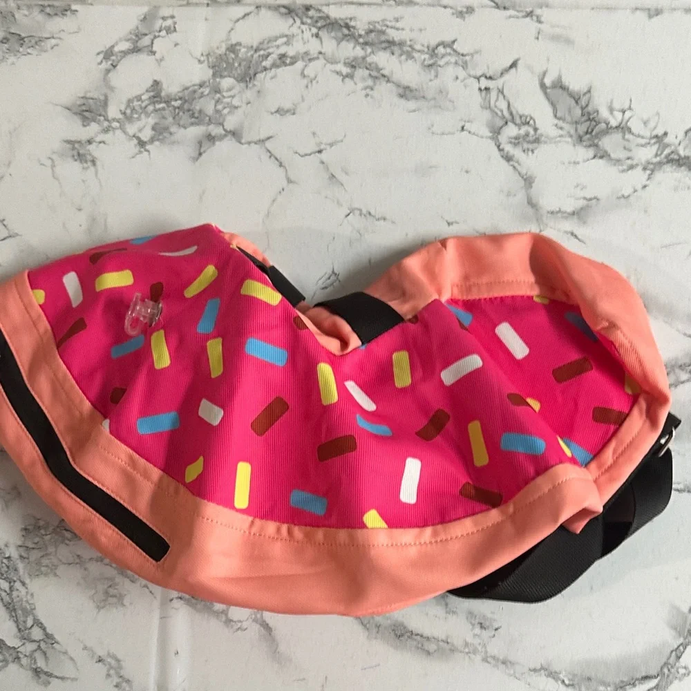 Inflatable Dog Cone Collar Pink Sprinkle Alternative After Surgery Doggie Size L